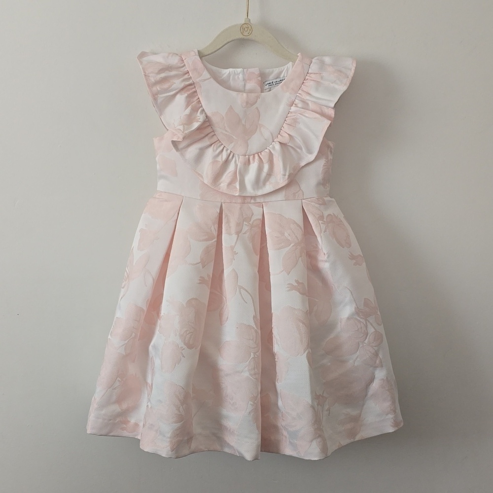Janie and Jack Special Occasion Floral Jacquard Girl Dress sz 3 Years